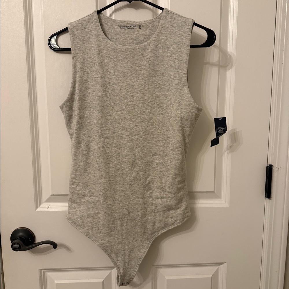 Abercrombie Gray Sleeveless Bodysuit